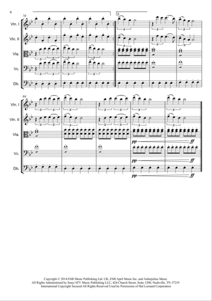 Chandelier Chandelier String Orchestra scores gallery preview page 6