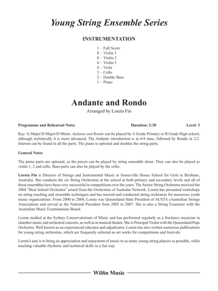 Andante and Rondo: Score