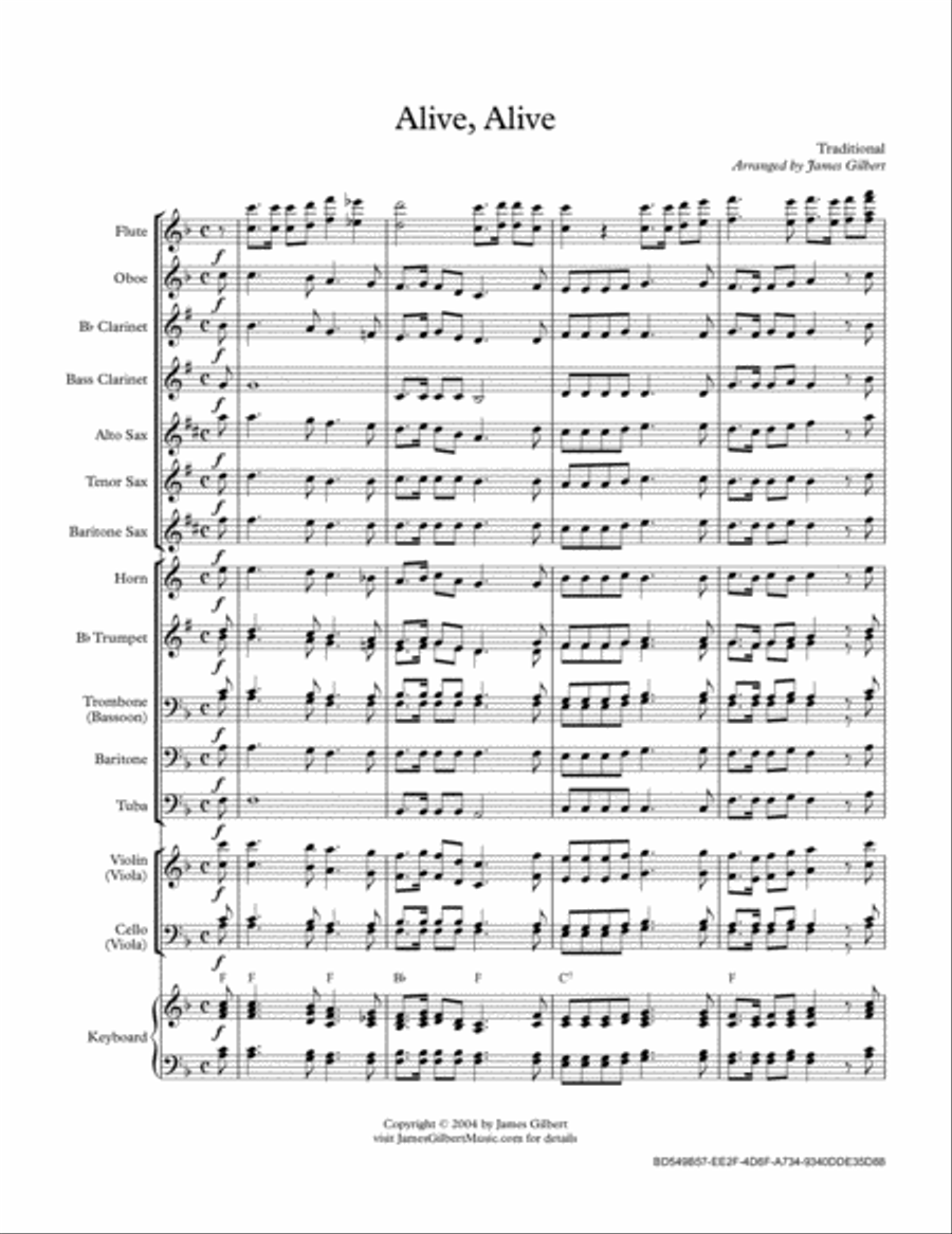 Alive, Alive Alive, Alive Full Orchestra scores gallery preview page 2