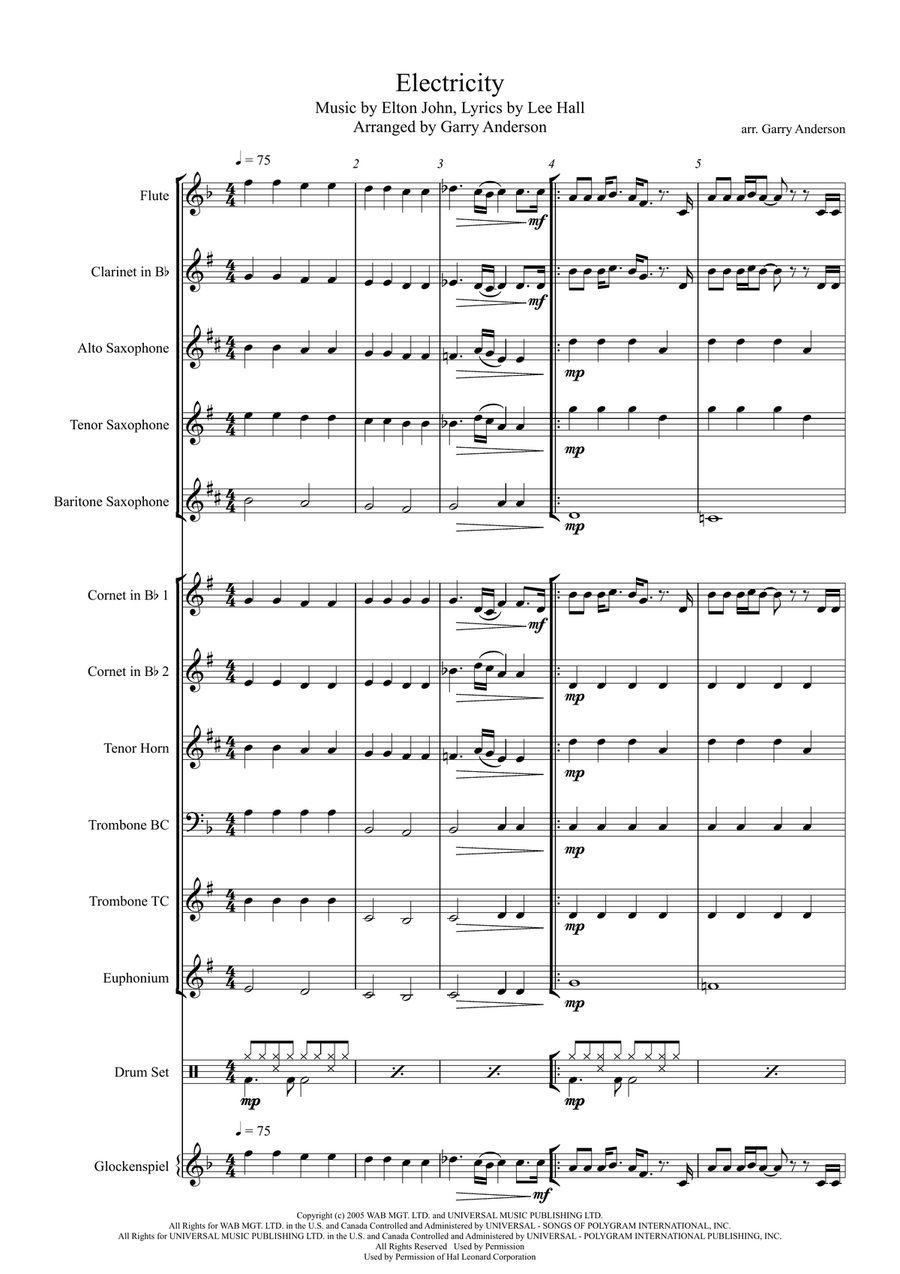 Electricity from the Broadway Musical BILLY ELLIOT Electricity from the Broadway Musical BILLY ELLIOT Large Ensemble scores gallery preview page 2