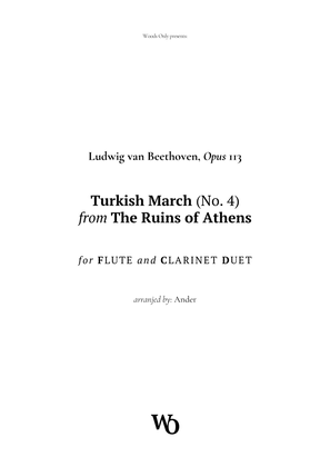 Turkish March by Beethoven for Flute and Clarinet