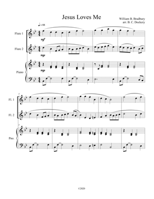 Jesus Loves Me (flute duet) with optional piano accompaniment