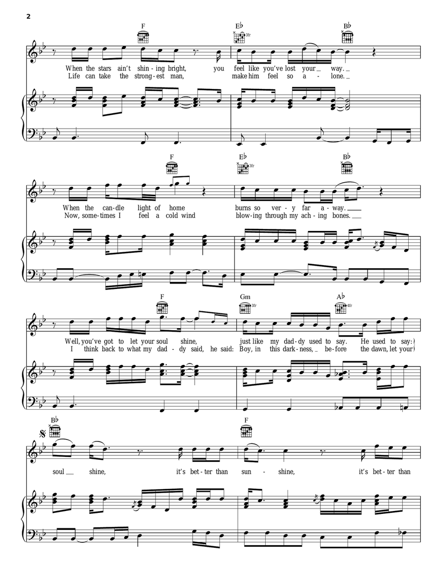Soul Shine Acoustic Guitar scores gallery preview page 2