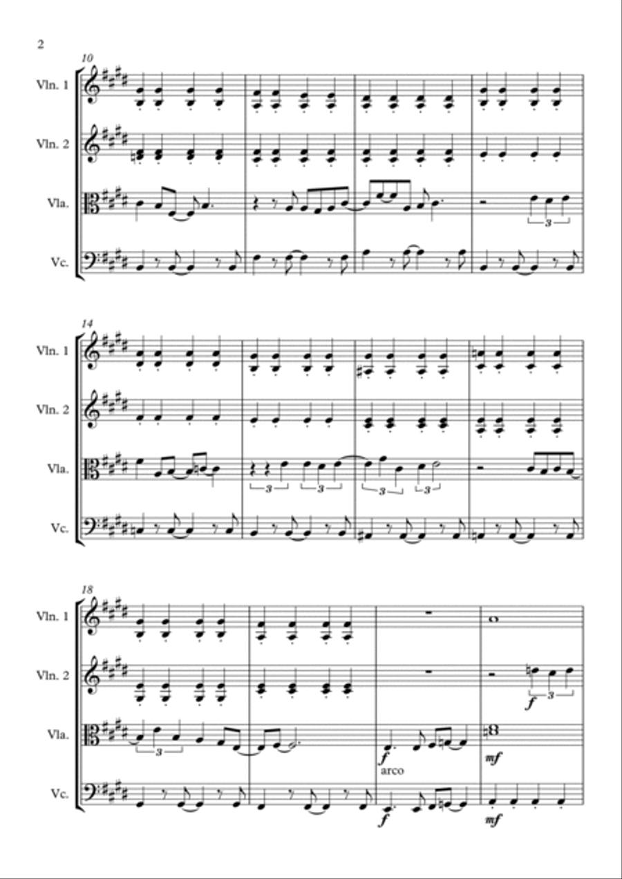 God Only Knows String Quartet scores gallery preview page 2