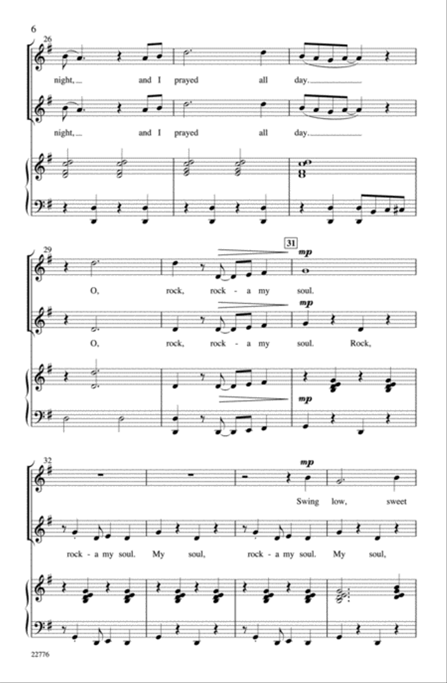 Rock-a-My-Soul 3-Part scores gallery preview page 6
