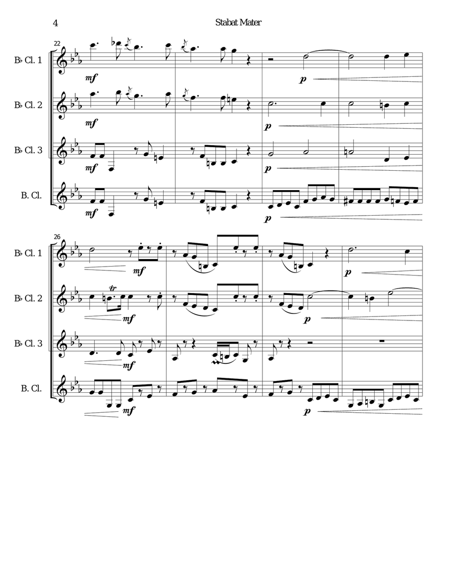 Stabat Mater: Dolorosa Woodwind Quartet scores gallery preview page 4
