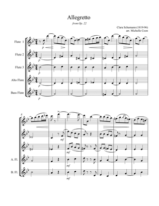 Romance from Op 22 for Flute Choir - 3 flutes, alto and bass