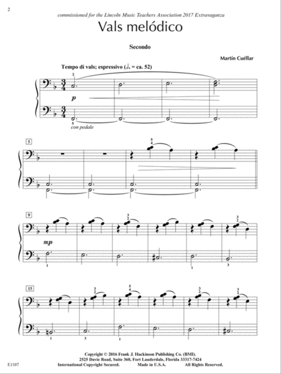Vals melodico Small Ensemble scores gallery preview page 3