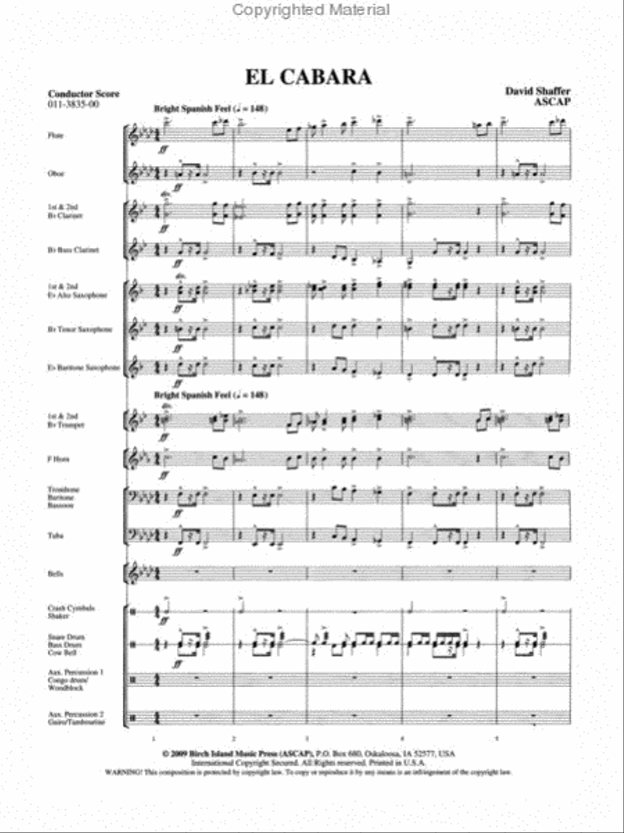 El Cabara Concert Band scores gallery preview page 2