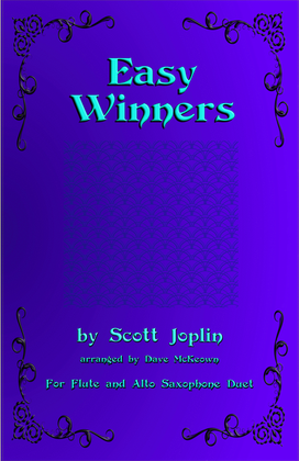 Book cover for The Easy Winners, Duet for Flute and Alto Saxophone