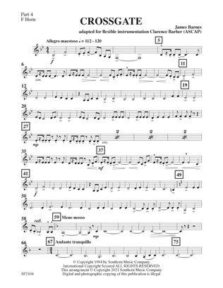 Crossgate Overture - Horn 4 in F