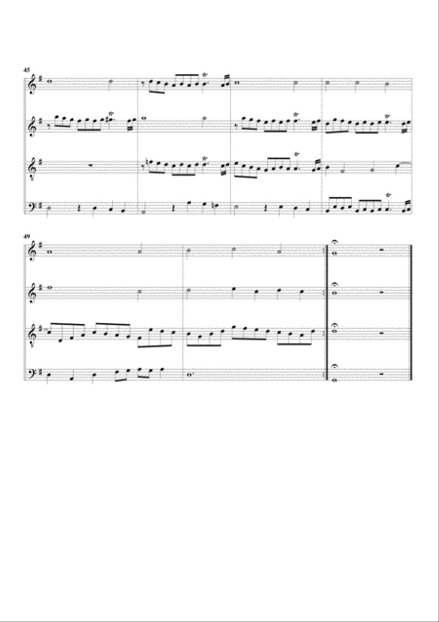 In dir ist Freude, BWV 615 from Orgelbuechlein (arrangement for 4 recorders) Recorder scores gallery preview page 5