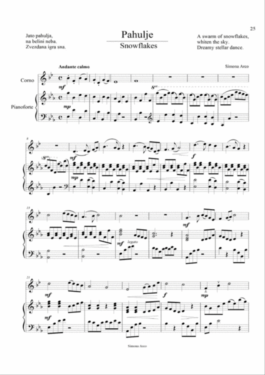 Snowflakes Horn scores gallery preview page 2