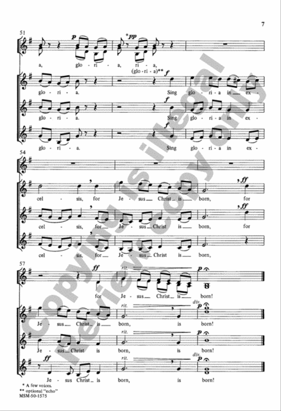 Angels We Have Heard on High Double Choir scores gallery preview page 7