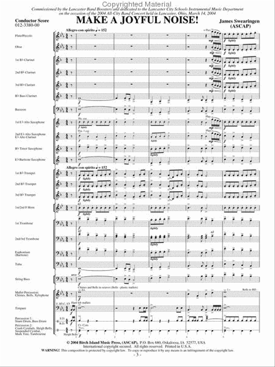Make A Joyful Noise Concert Band scores gallery preview page 2