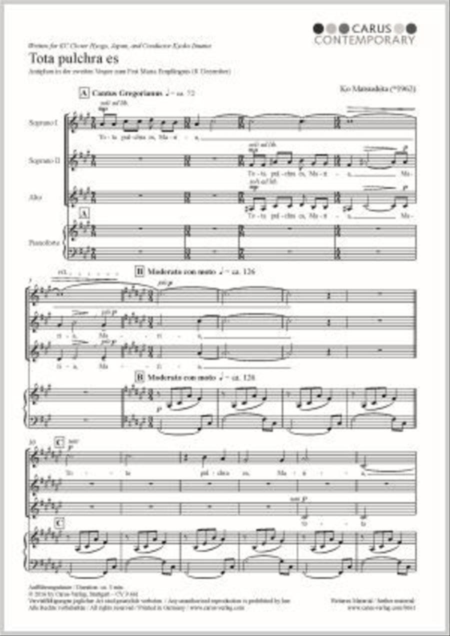 Tota pulchra es SSA scores gallery preview page 1