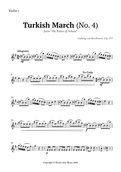 Turkish March by Beethoven for Violin Trio image number null