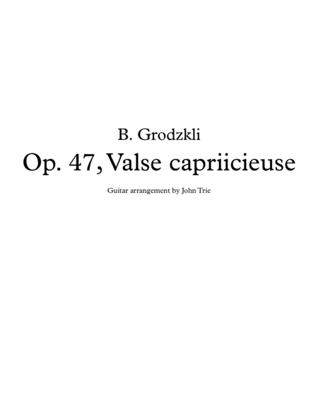 Opus 47 - Valse capriicieuse image number null