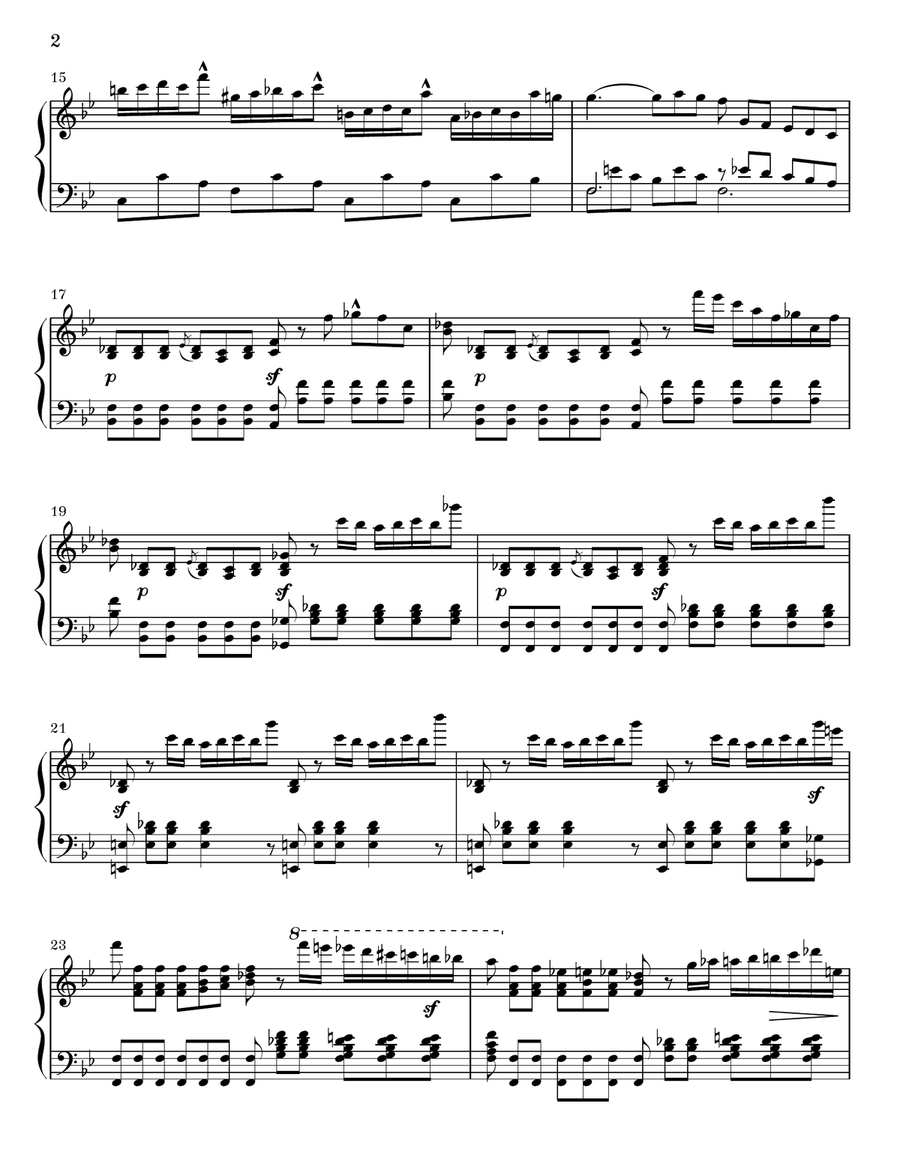 Nocturne in B flat Major - Szymanowska Piano Solo scores gallery preview page 2
