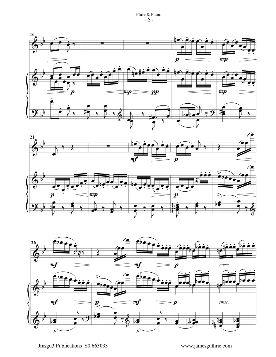 Tchaikovsky: The Complete Nutcracker Suite for Flute & Piano Flute Solo scores gallery preview page 2