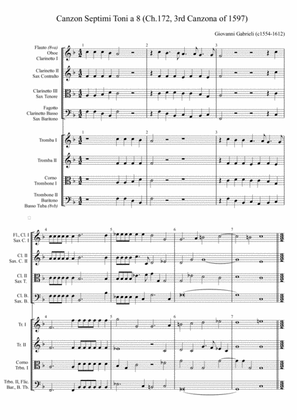 G. Gabrieli - Canzon per sonar septimi toni a 8, Ch.172 (for Wind Orchestra)