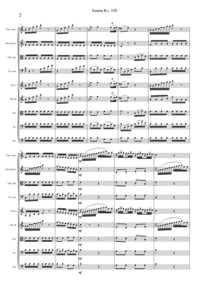 Mozart Sonata kv. 330 for String orchestra image number null