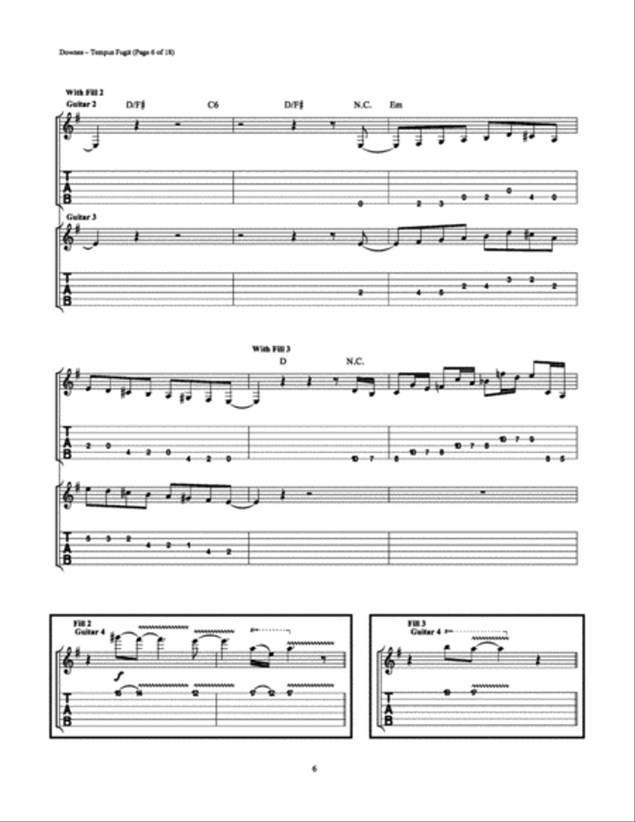 Tempus Fugit Tempus Fugit Electric Guitar scores gallery preview page 6