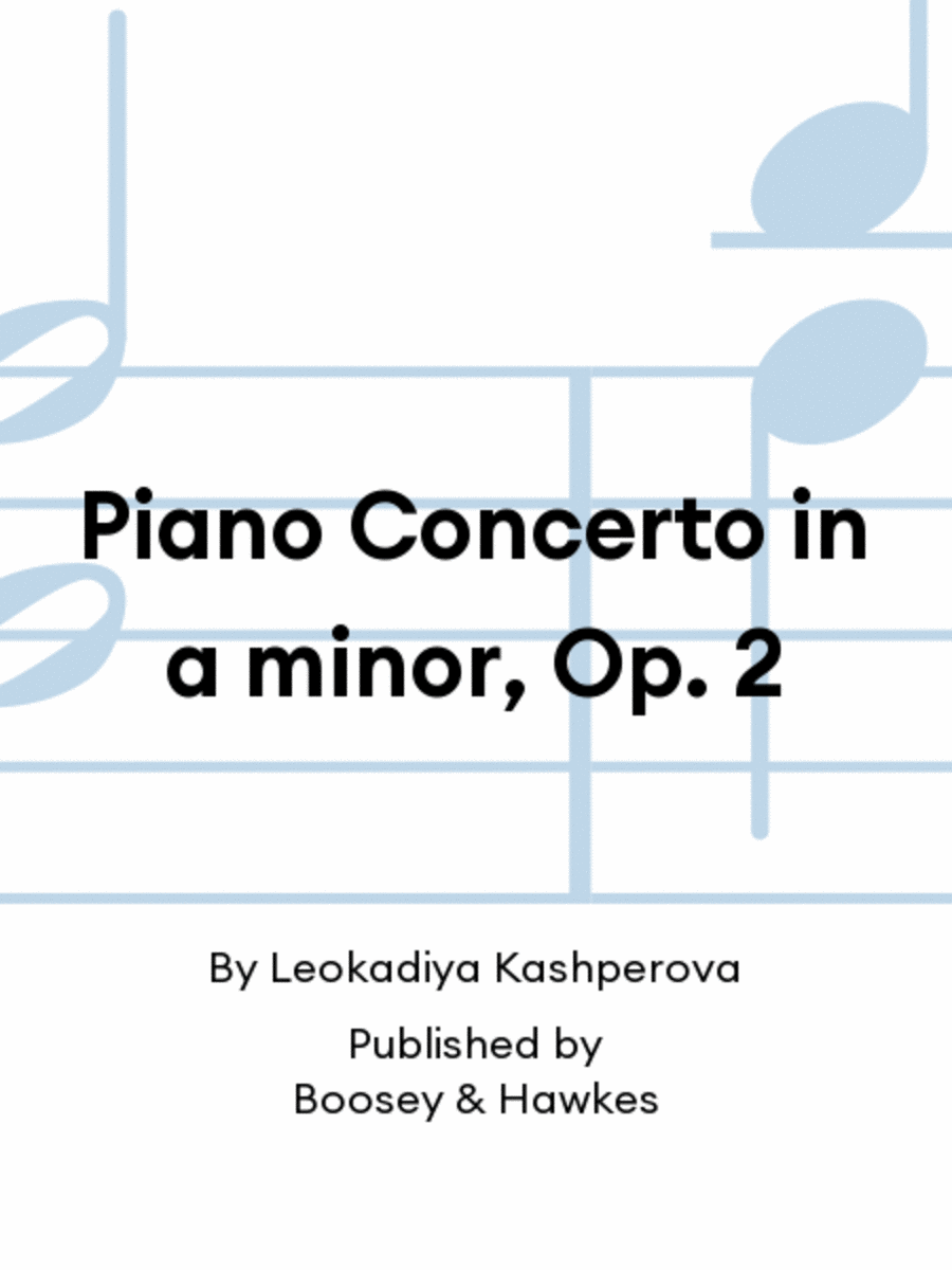 Piano Concerto in a minor, Op. 2