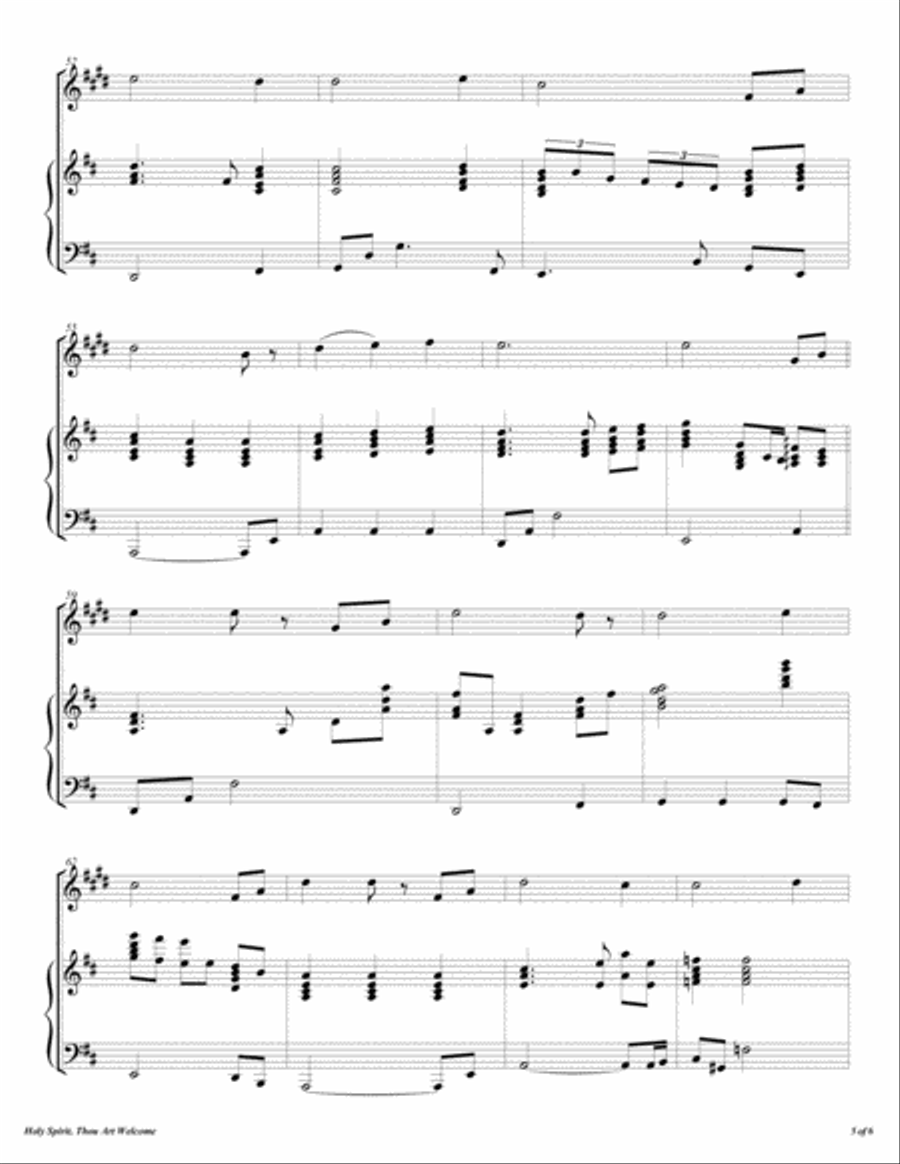 Holy Spirit, Thou Art Welcome Trumpet Solo scores gallery preview page 6