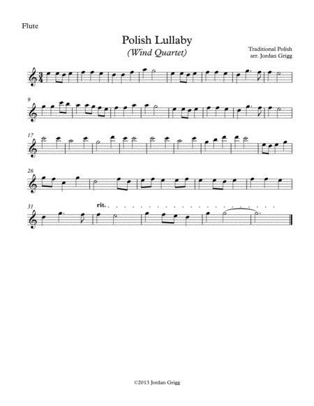 Polish Lullaby (Wind Quartet) image number null