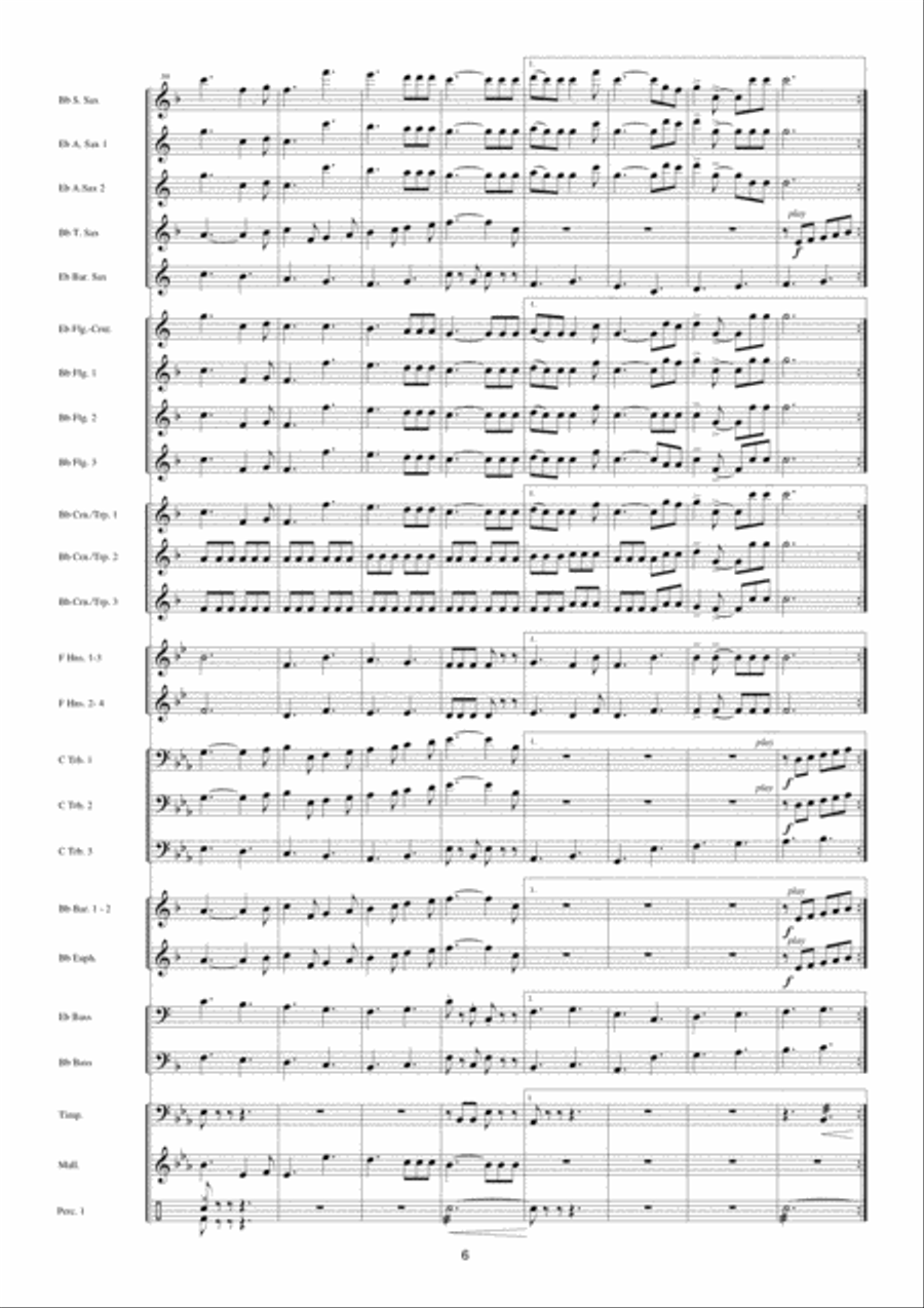 Police Academy Fanfare Band scores gallery preview page 7