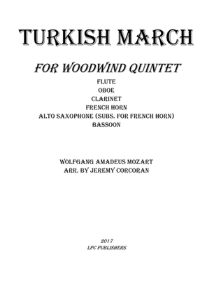 Book cover for Turkish March for Woodwind Quintet