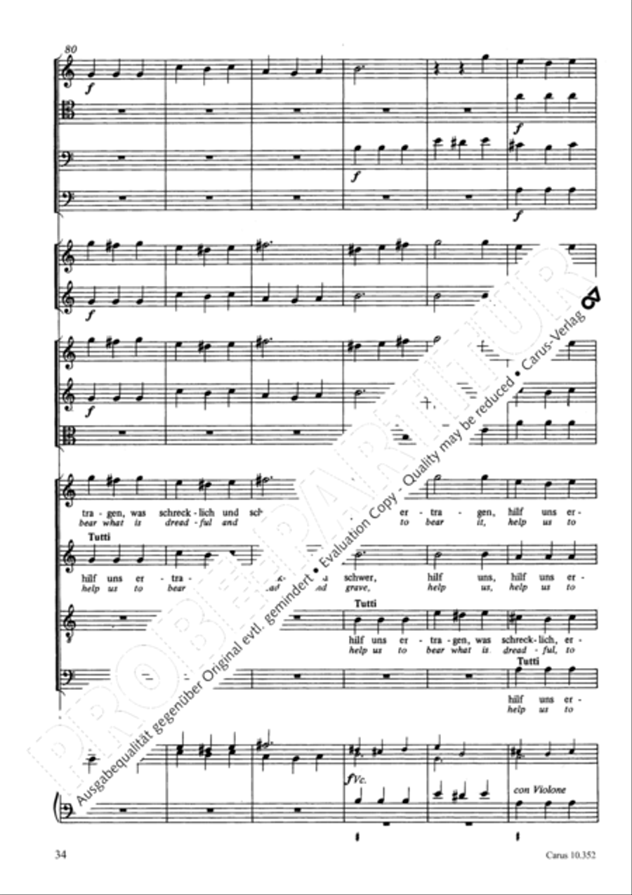 From the deepest comes our plea (Aus der Tiefen rufen wir) 4-Part scores gallery preview page 37