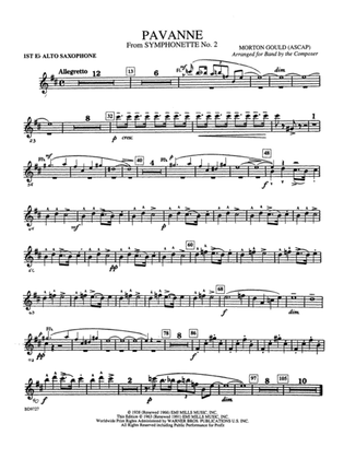 Pavanne (from Symphonette No. 2): E-flat Alto Saxophone