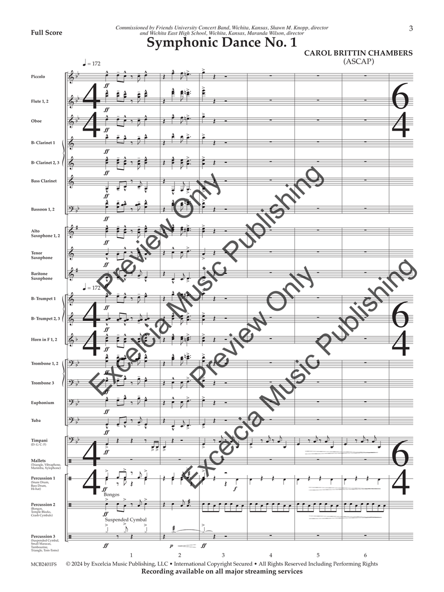 Symphonic Dance No. 1 Concert Band scores gallery preview page 4