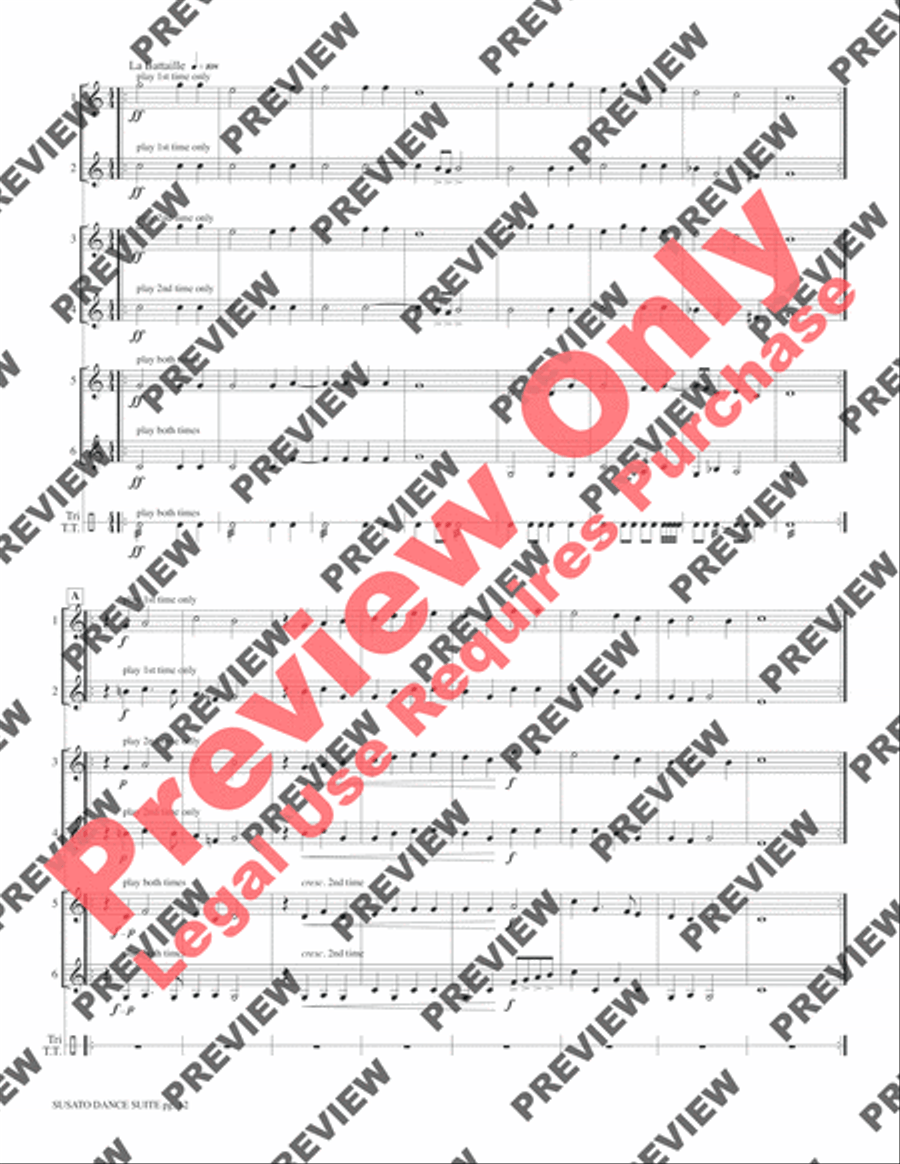Susato Dance Suite (from Danserye) (1551) Small Ensemble scores gallery preview page 14