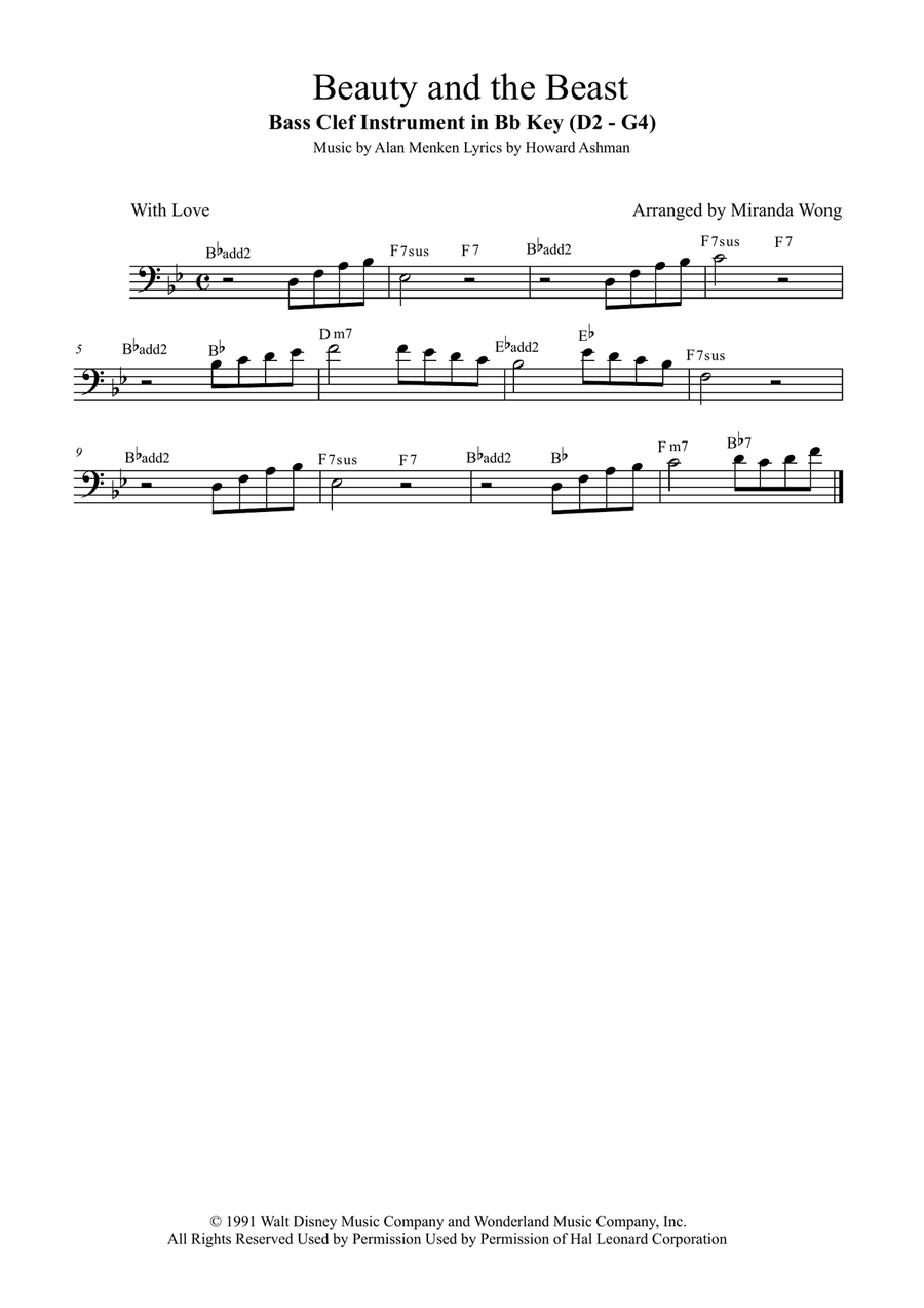 Beauty And The Beast Small Ensemble scores gallery preview page 1