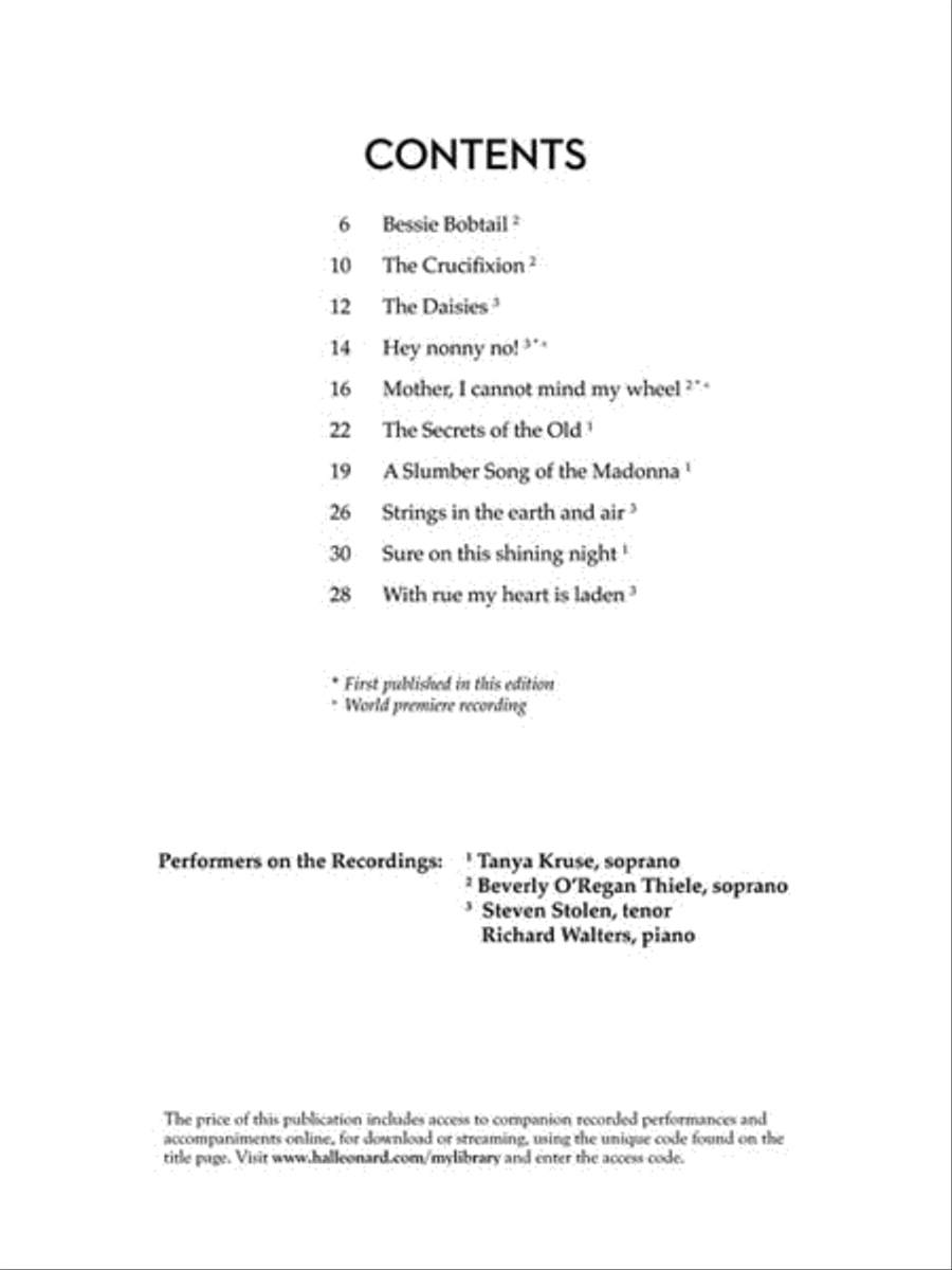 Samuel Barber – 10 Selected Songs High Voice scores gallery preview page 3