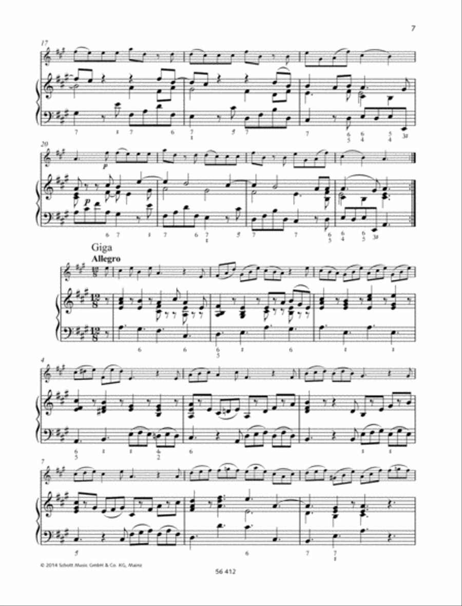 Sonata A major Violin scores gallery preview page 2