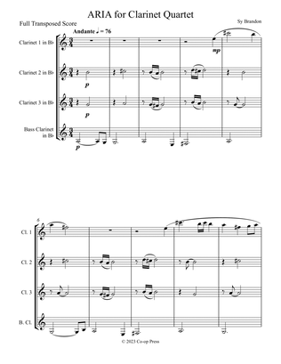 Aria for Clarinet Quartet