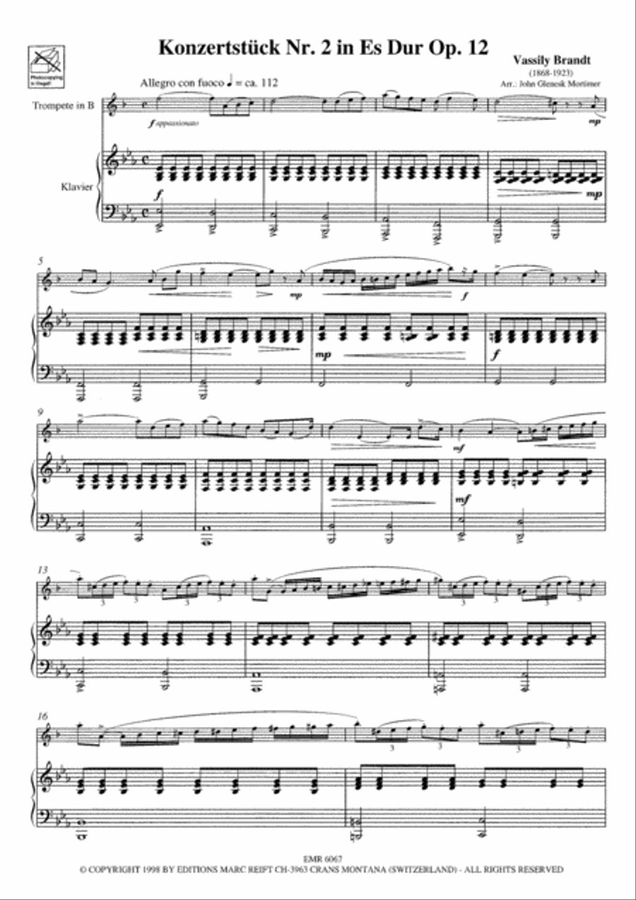 Konzertstuck No. 2 Trumpet Solo scores gallery preview page 4