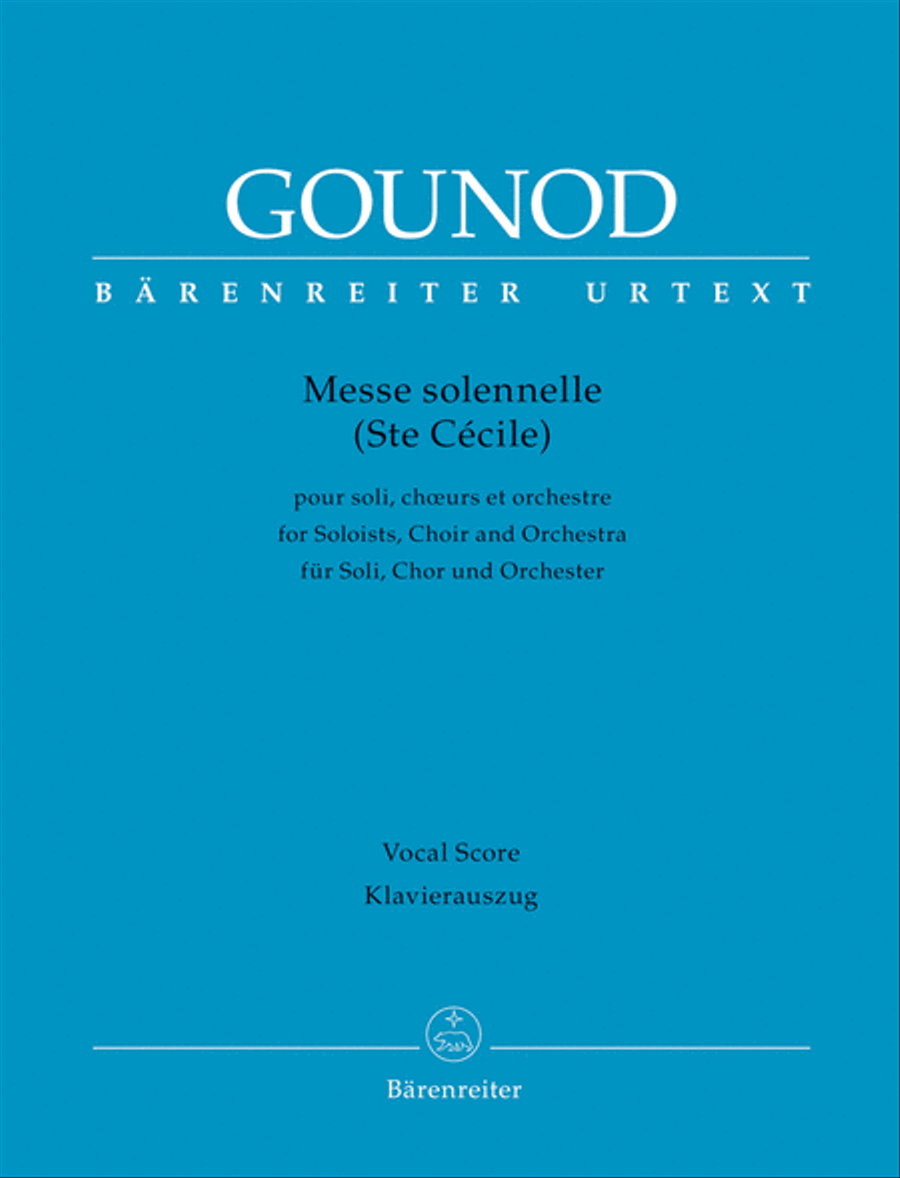 Messe solennelle (Saint Cecile) for Soloists, Choir and Orchestra Messe solennelle (Saint Cecile) for Soloists, Choir and Orchestra 4-Part scores gallery preview page 1