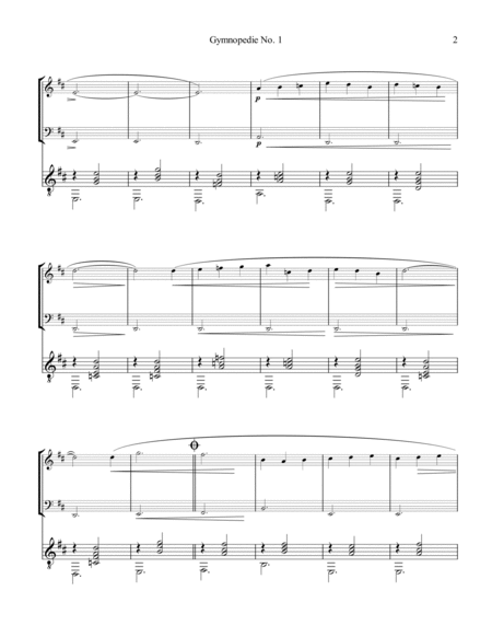 Gymnopedie 1 for violin/flute, cello and guitar image number null