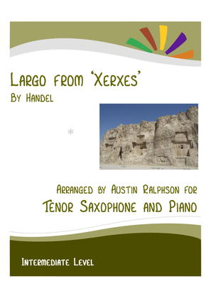 Largo from 'Xerxes' (Handel) - tenor sax and piano with FREE BACKING TRACK