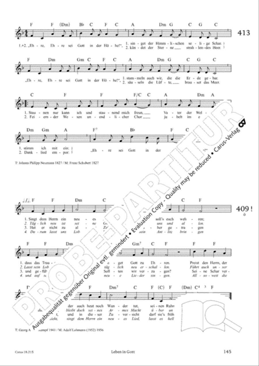 Gitarrenbuch zum Gotteslob Guitar scores gallery preview page 139