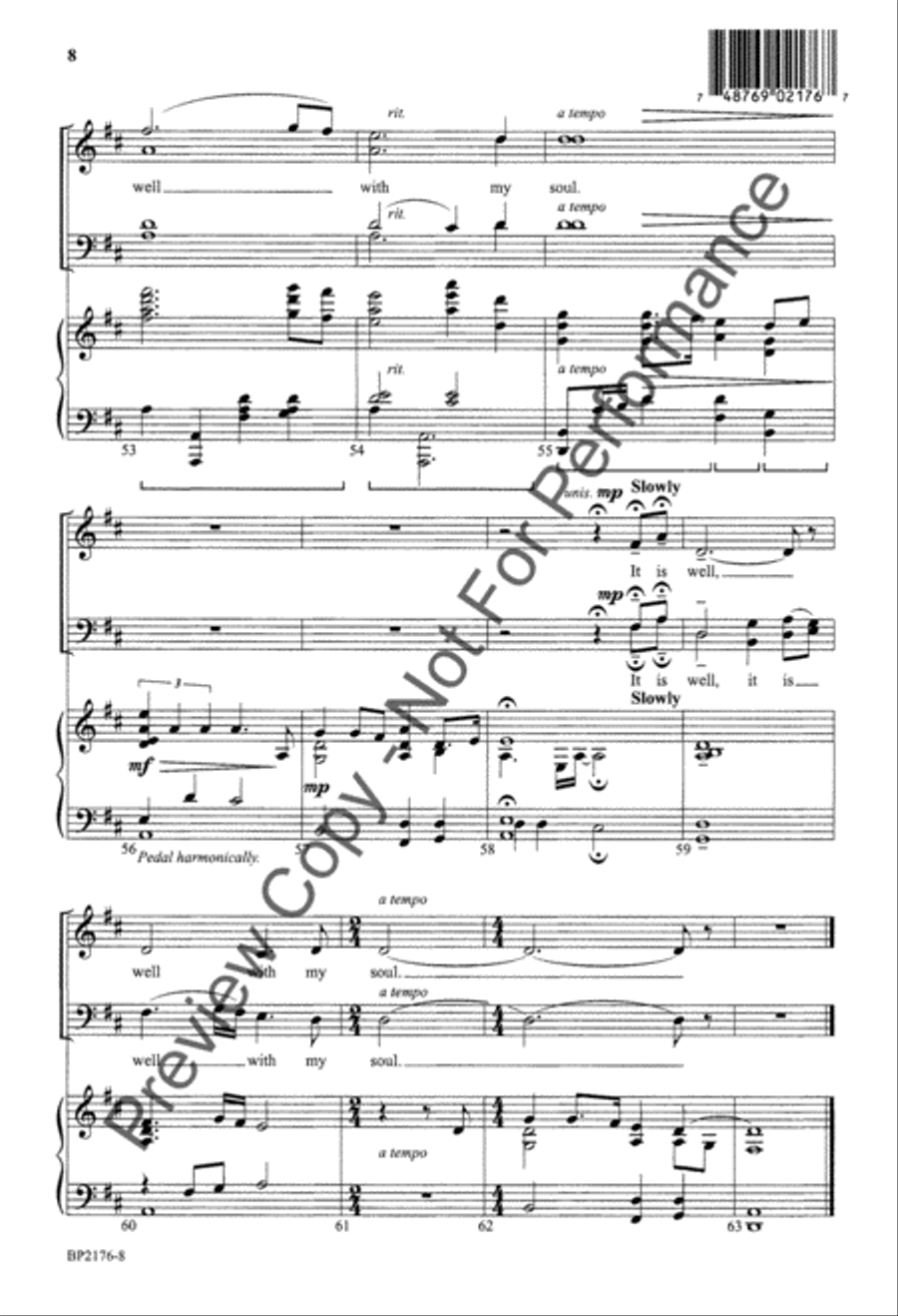 It Is Well 4-Part scores gallery preview page 9