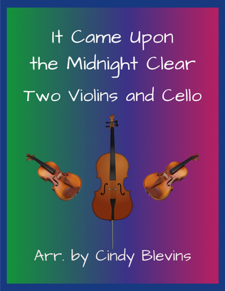 Book cover for It Came Upon the Midnight Clear, for Two Violins and Cello