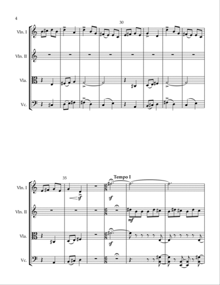 3 Quartets Sweet Summer Breeze The Strong Farmer Remembrance String Quartet scores gallery preview page 4