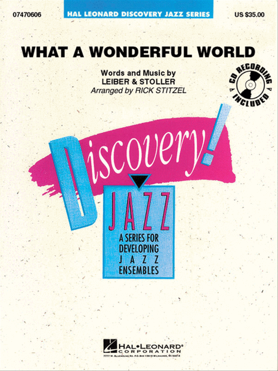 What a Wonderful World Jazz Ensemble scores gallery preview page 1