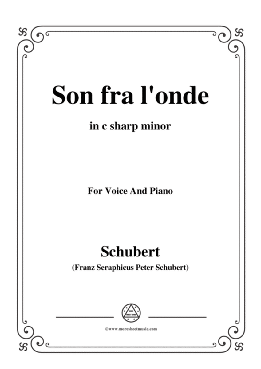 Schubert-Son fra l'onde,in c sharp minor,for Voice&Piano image number null